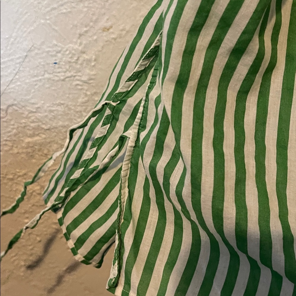 J. Crew Cotton voile tunic cover-up with side ties in stripe - Picture 6 of 10